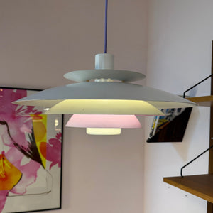 Lamellenlampe weiß lila von Formlight
