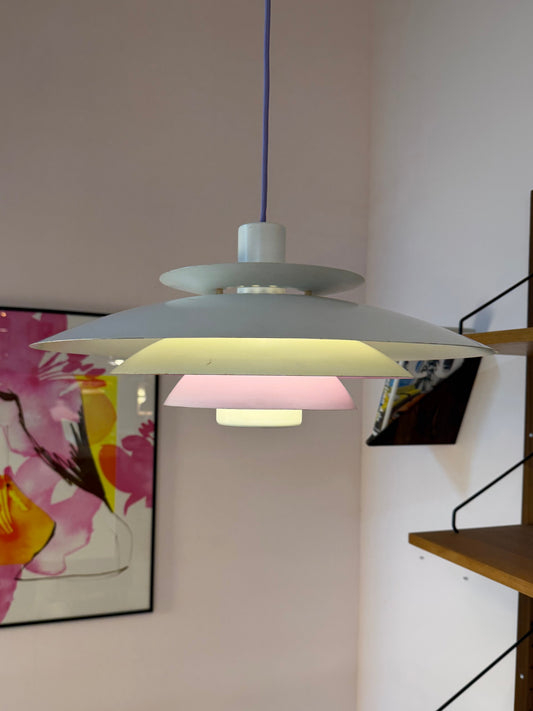 Lamellenlampe weiß lila von Formlight