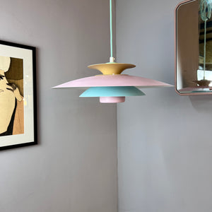 Lamellenlampe neu lackiert rosa mint