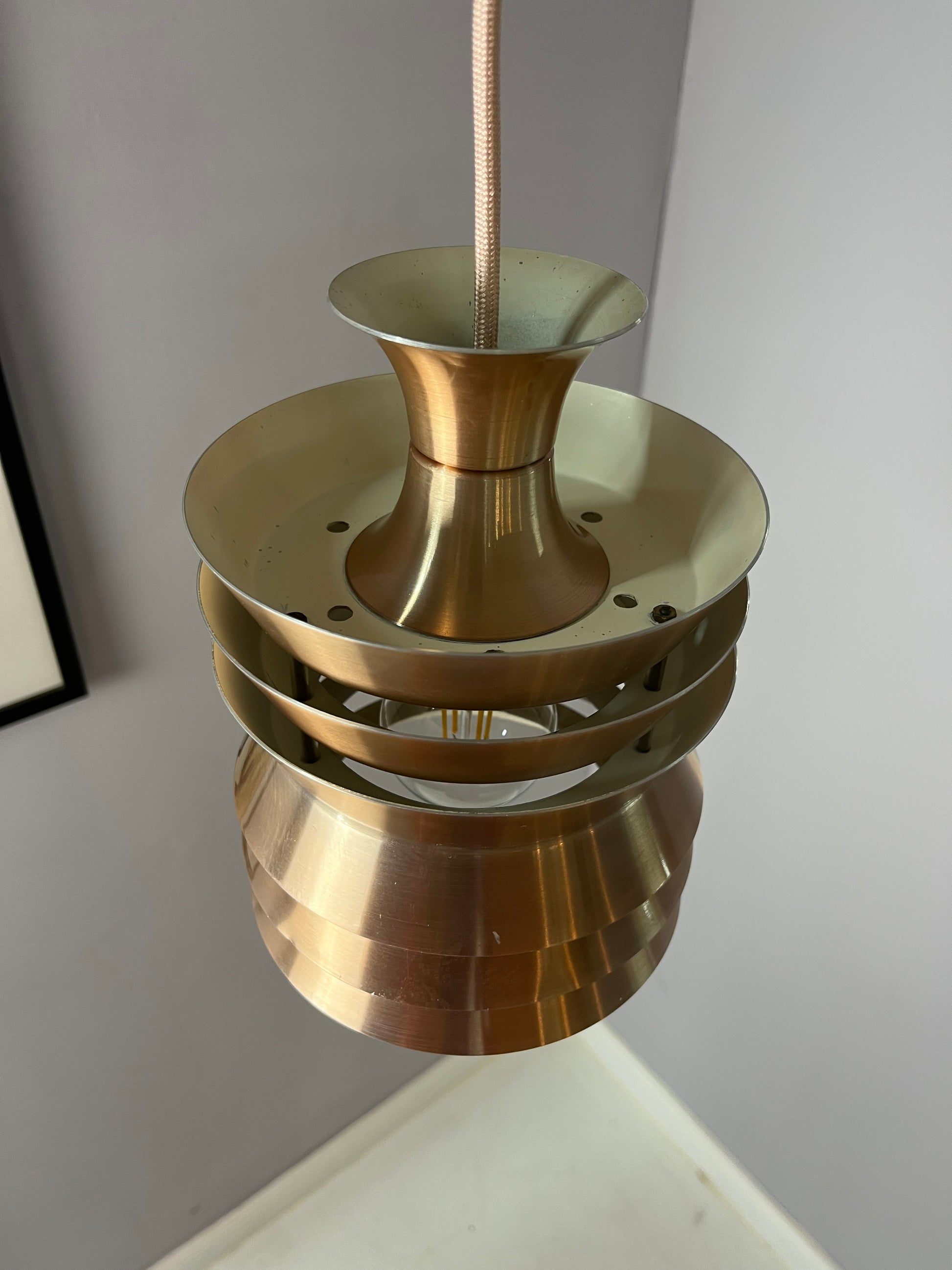 Hängelampe Kupfer von Carl Thore