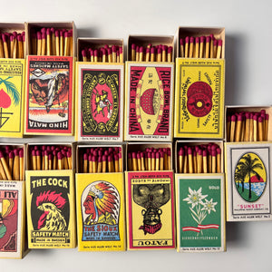 Set: Vintage Streichhölzer Sirius Etiketten aus aller Welt