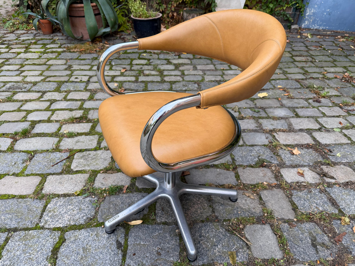 Drehstuhl Chrom Leder von Olymp