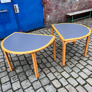 Halbrunder Esstisch grau Buche von Rud Thygesen & Johnny Sørensen für Farstrup