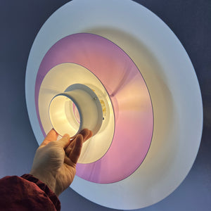 Lamellenlampe weiß lila von Formlight