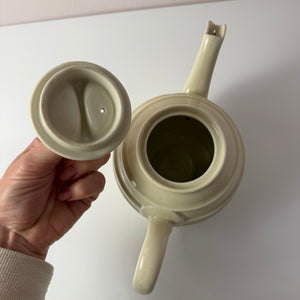 Teekanne Porzellan mit Chrom Thermohülle von Bauscher D.R.P.