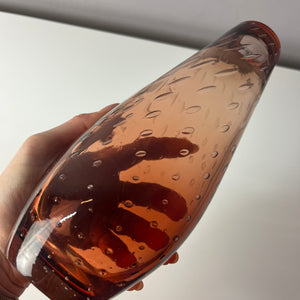 Vase orangebraun mit Einschlüssen