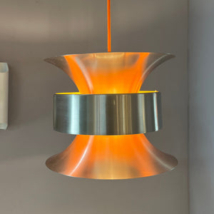 Lamellenlampe Diabolo silber orange von Carl Thore für Granhaga