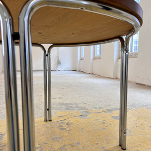 Runder Esstisch Palisander & Chrom