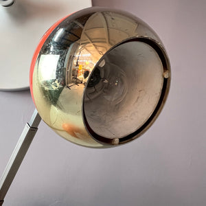 Schreibtischlampe orange mit Teleskoparm von Eichhoff Werke