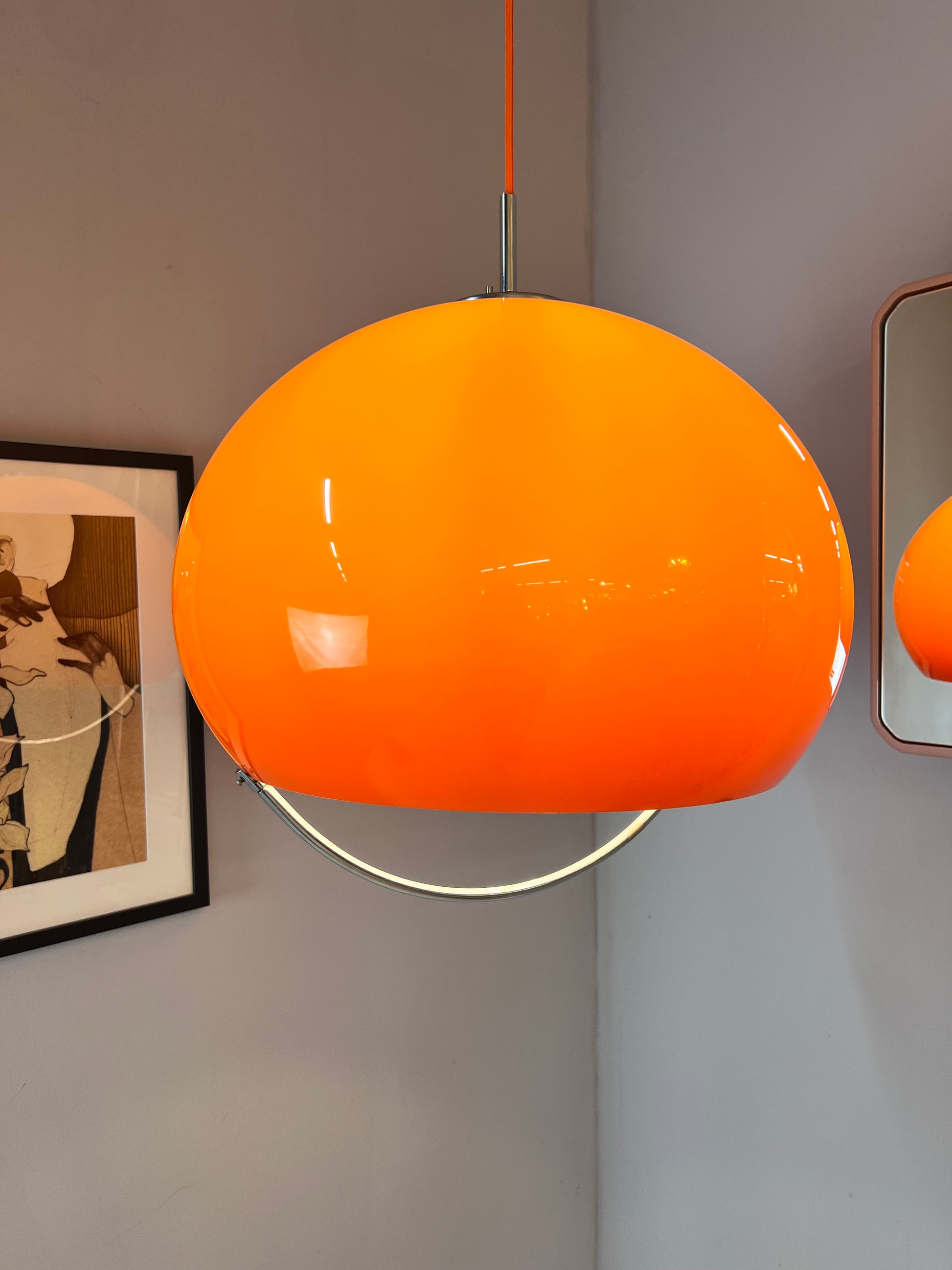 Hängelampe orange Kunststoff von Guzzini