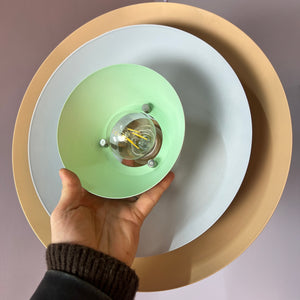 Lamellenlampe neu lackiert lila mint