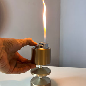 Tischfeuerzeug silber kupfer von Sarome