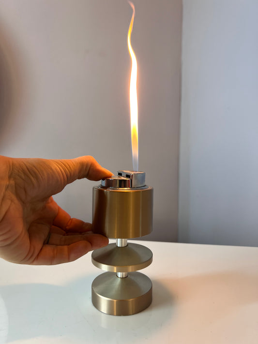 Tischfeuerzeug silber kupfer von Sarome