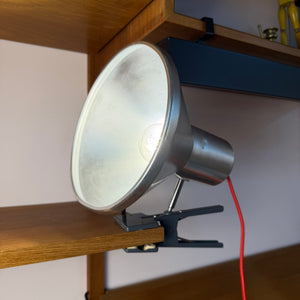 Klemmlampe silber aus Dänemark