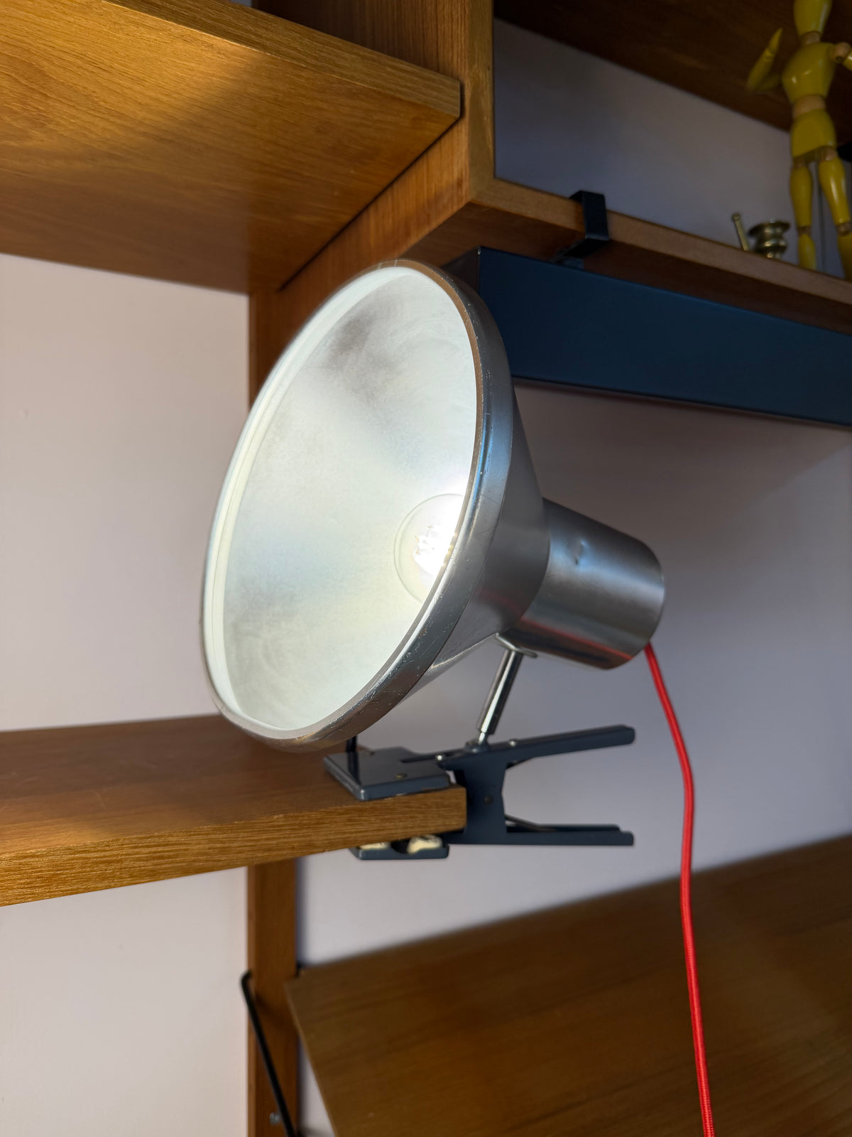 Klemmlampe silber aus Dänemark