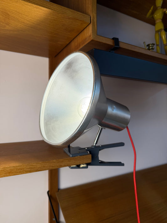 Klemmlampe silber aus Dänemark