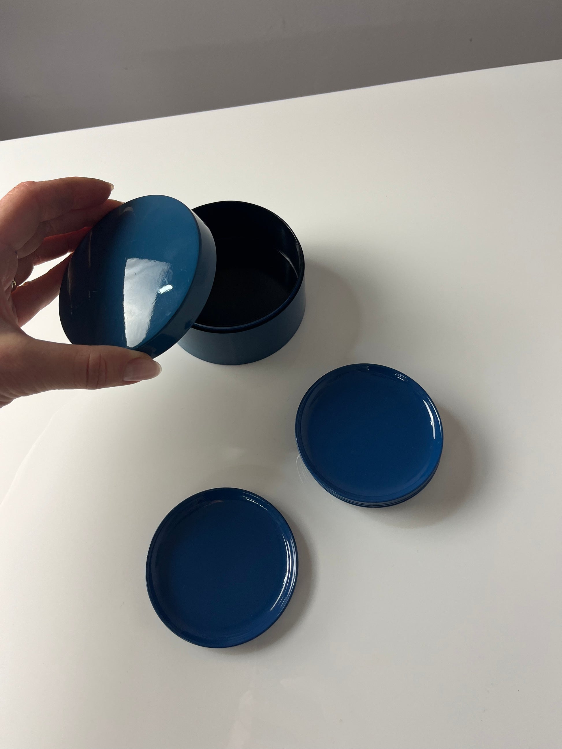 Set: 6x Untersetzer blau in Dose von Laurids Lønborg
