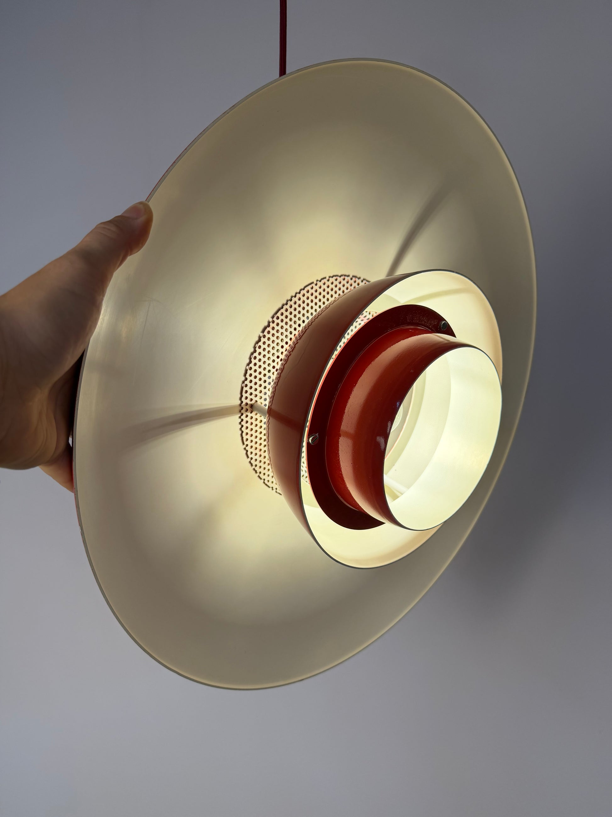 Lamellenlampe rot aus Dänemark