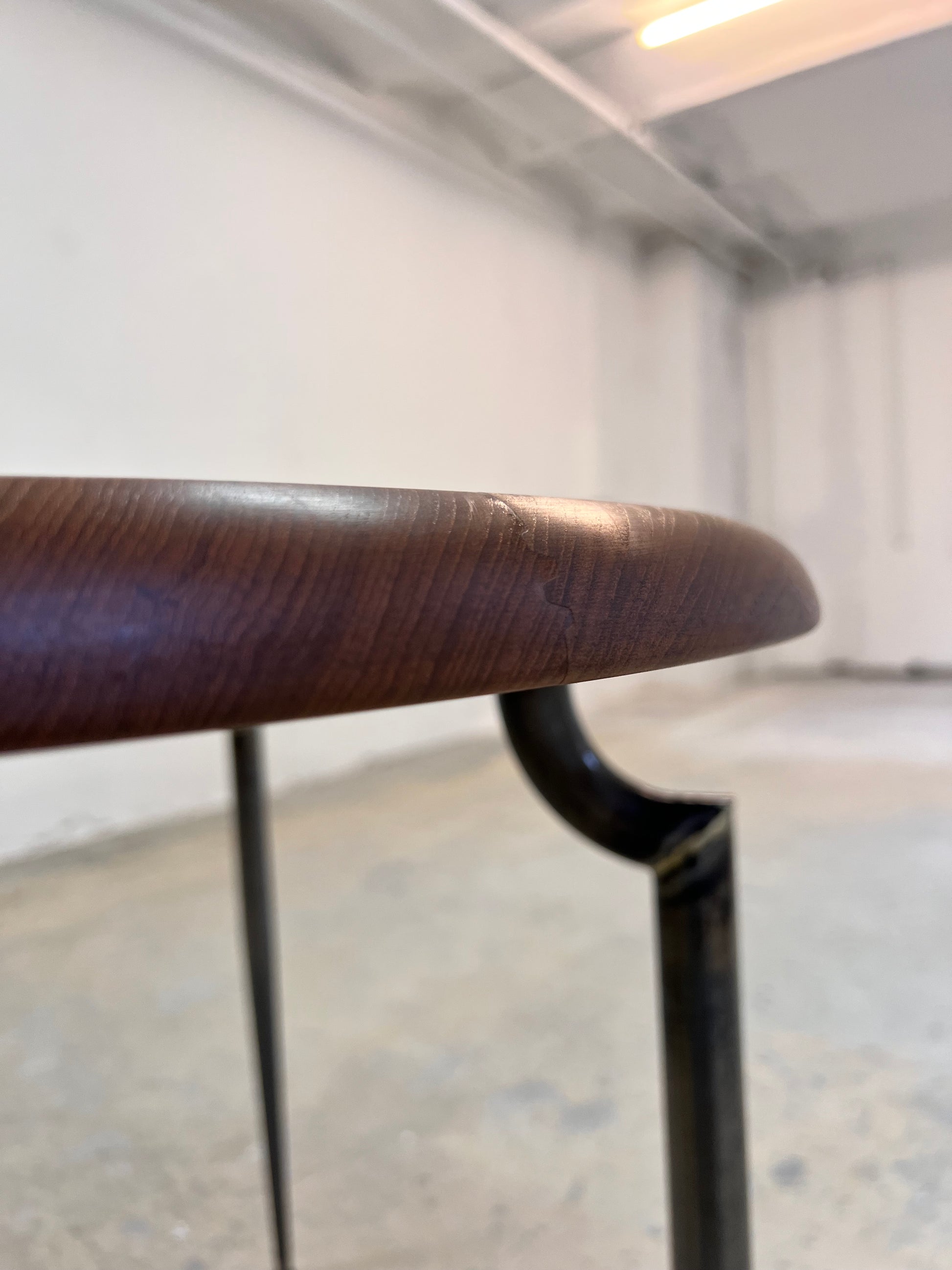 Esstisch Teak mit Metallbeinen von Niels Bach