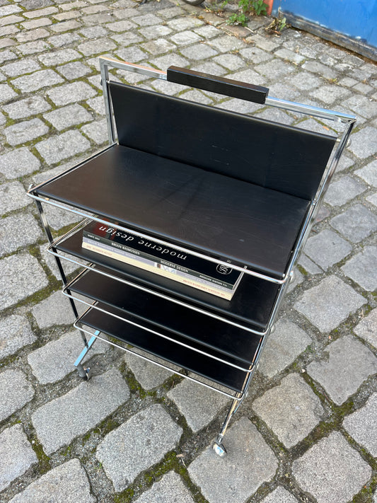 Zeitungsständer schwarz Chrom