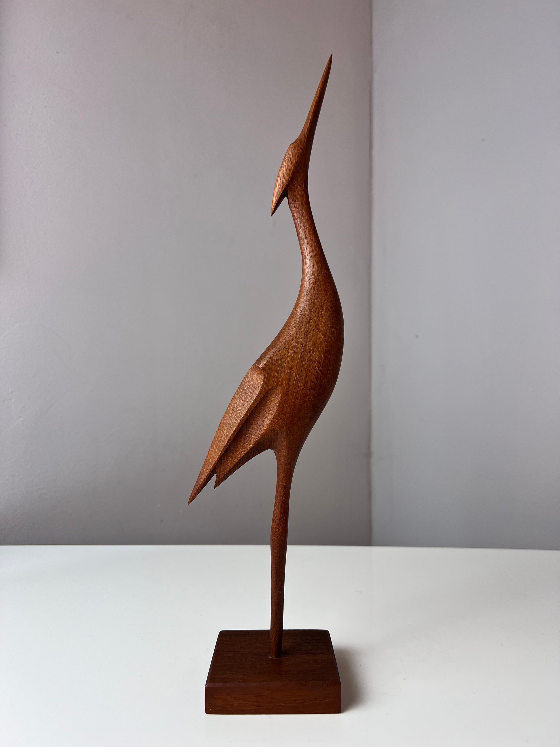 Kranich Figur Teak aus Dänemark