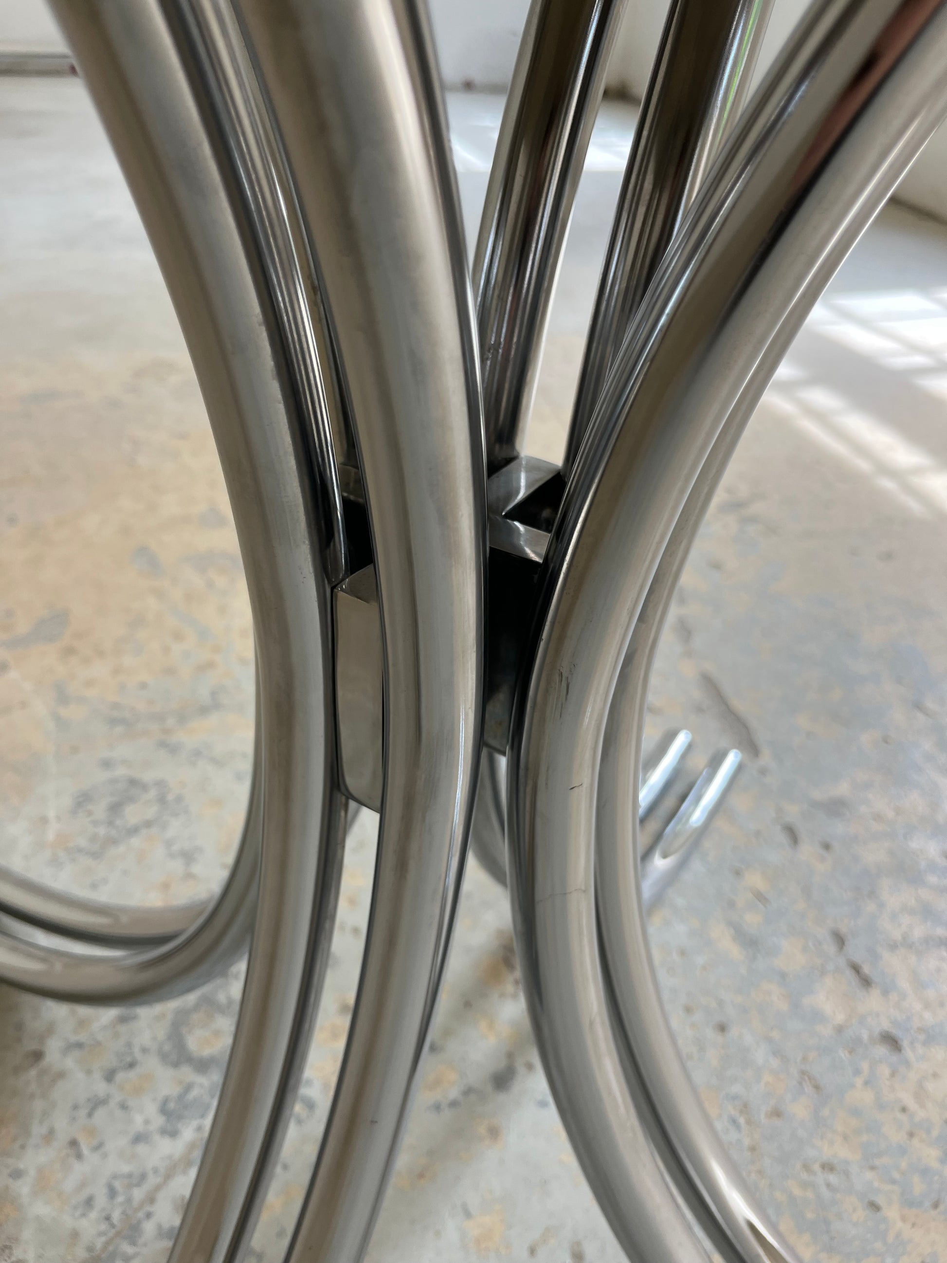 Runder Esstisch Rauchglas Chrom