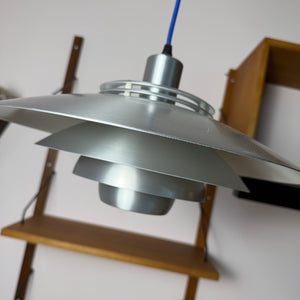 Lamellenlampe Modell Dania 2040 silber von Kurt Wiborg für JEKA