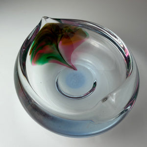 Aschenbecher rot grün Glas von Jiří Šuhájek