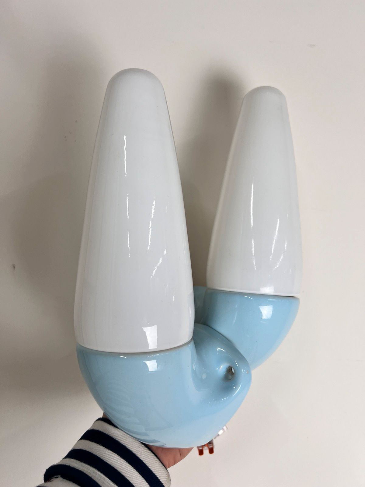 Set: 2x Wandlampe Modell 6035 hellblau von Sigvard Bernadotte für Ifö