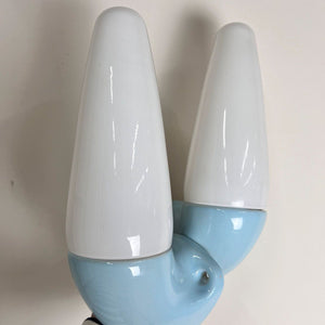 Set: 2x Wandlampe Modell 6035 hellblau von Sigvard Bernadotte für Ifö