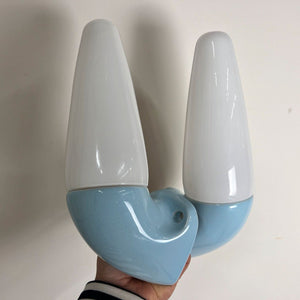Set: 2x Wandlampe Modell 6035 hellblau von Sigvard Bernadotte für Ifö