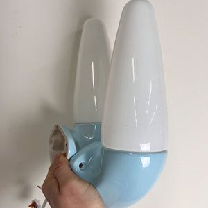 Set: 2x Wandlampe Modell 6035 hellblau von Sigvard Bernadotte für Ifö