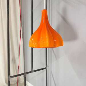 Blumenlampe orange Glas von Peill & Putzler