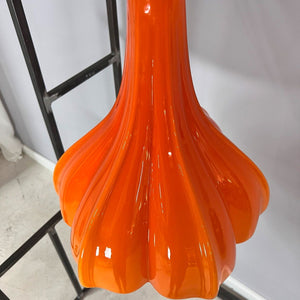 Blumenlampe orange Glas von Peill & Putzler