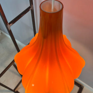 Blumenlampe orange Glas von Peill & Putzler