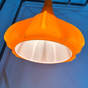 Blumenlampe orange Glas von Peill & Putzler