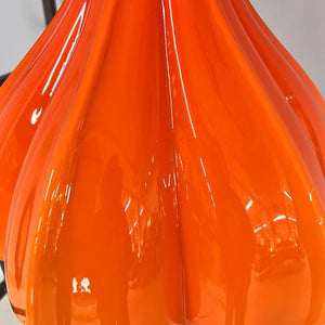 Blumenlampe orange Glas von Peill & Putzler