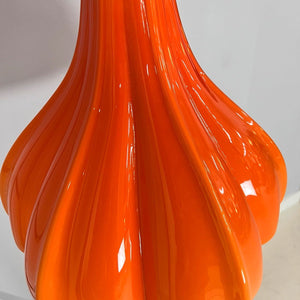 Blumenlampe orange Glas von Peill & Putzler