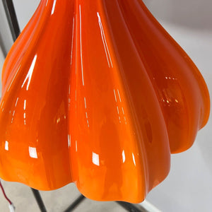 Blumenlampe orange Glas von Peill & Putzler