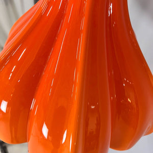 Blumenlampe orange Glas von Peill & Putzler