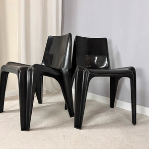 Esszimmerstuhl Modell BA 1171 schwarz von Helmut Bätzner für Bofinger