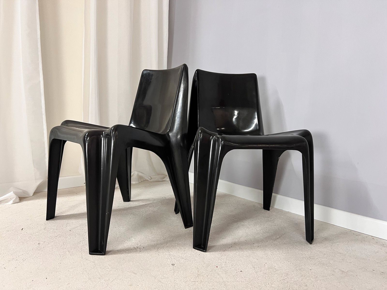 Esszimmerstuhl Modell BA 1171 schwarz von Helmut Bätzner für Bofinger