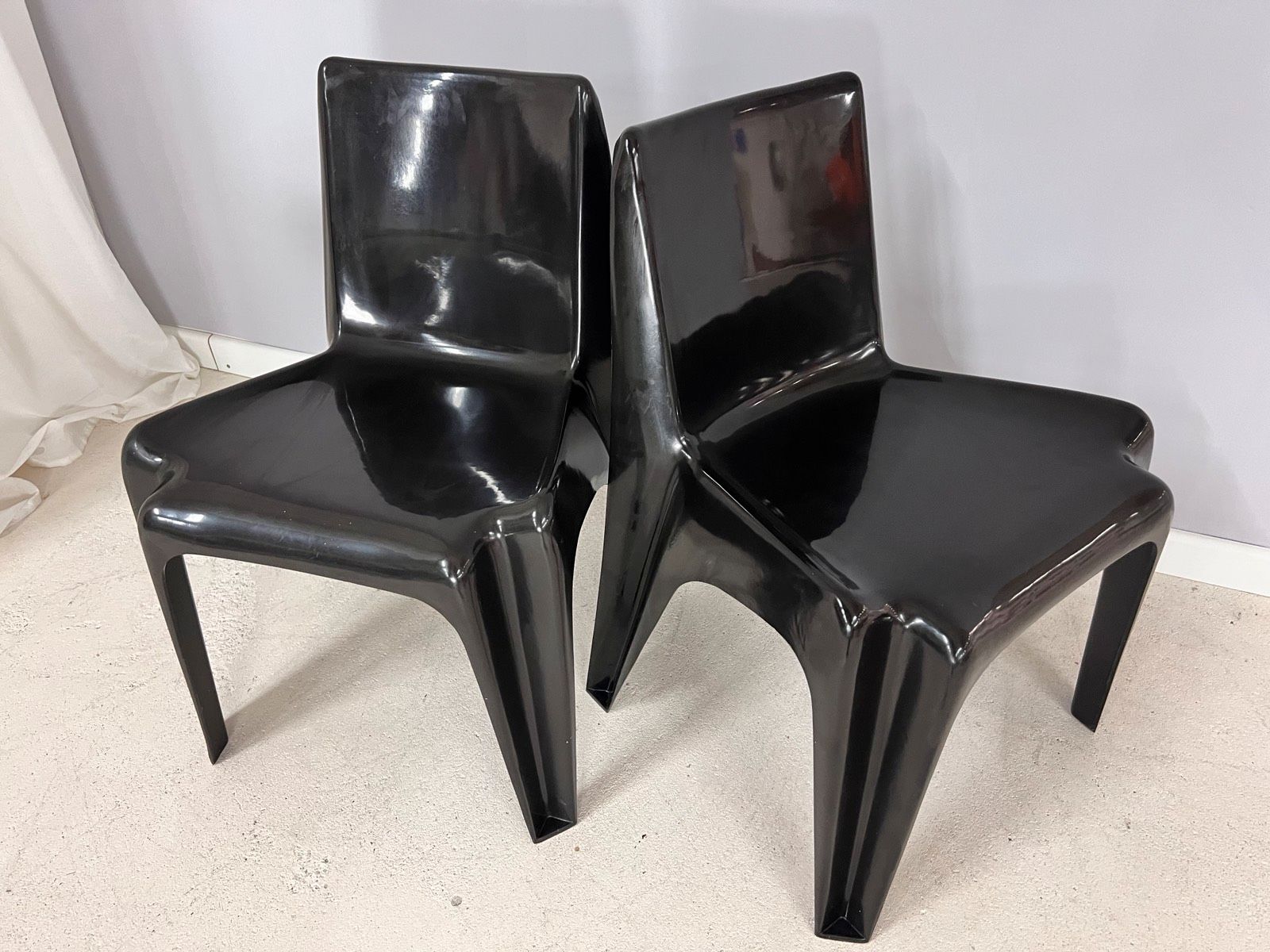 Esszimmerstuhl Modell BA 1171 schwarz von Helmut Bätzner für Bofinger