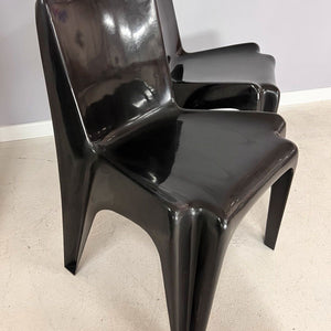 Esszimmerstuhl Modell BA 1171 schwarz von Helmut Bätzner für Bofinger