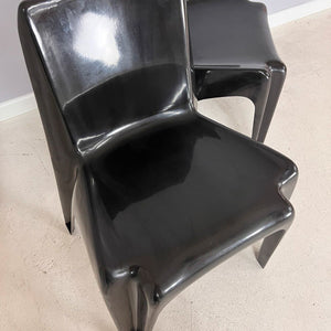 Esszimmerstuhl Modell BA 1171 schwarz von Helmut Bätzner für Bofinger