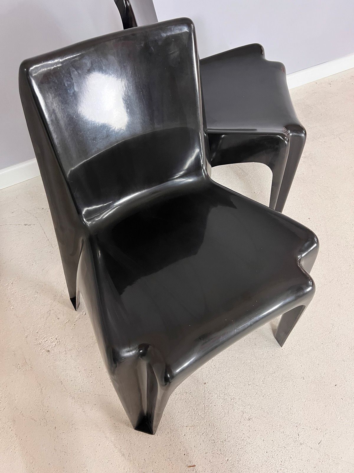 Esszimmerstuhl Modell BA 1171 schwarz von Helmut Bätzner für Bofinger