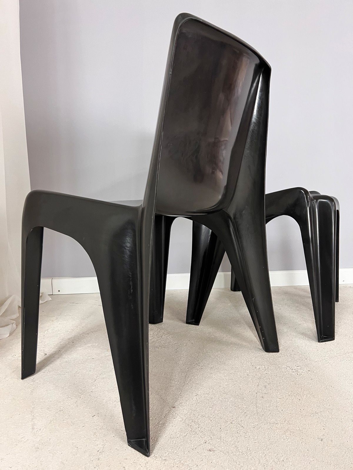 Esszimmerstuhl Modell BA 1171 schwarz von Helmut Bätzner für Bofinger