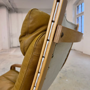 Sessel Siesta Echtleder von Ingmar Relling für Westnofa