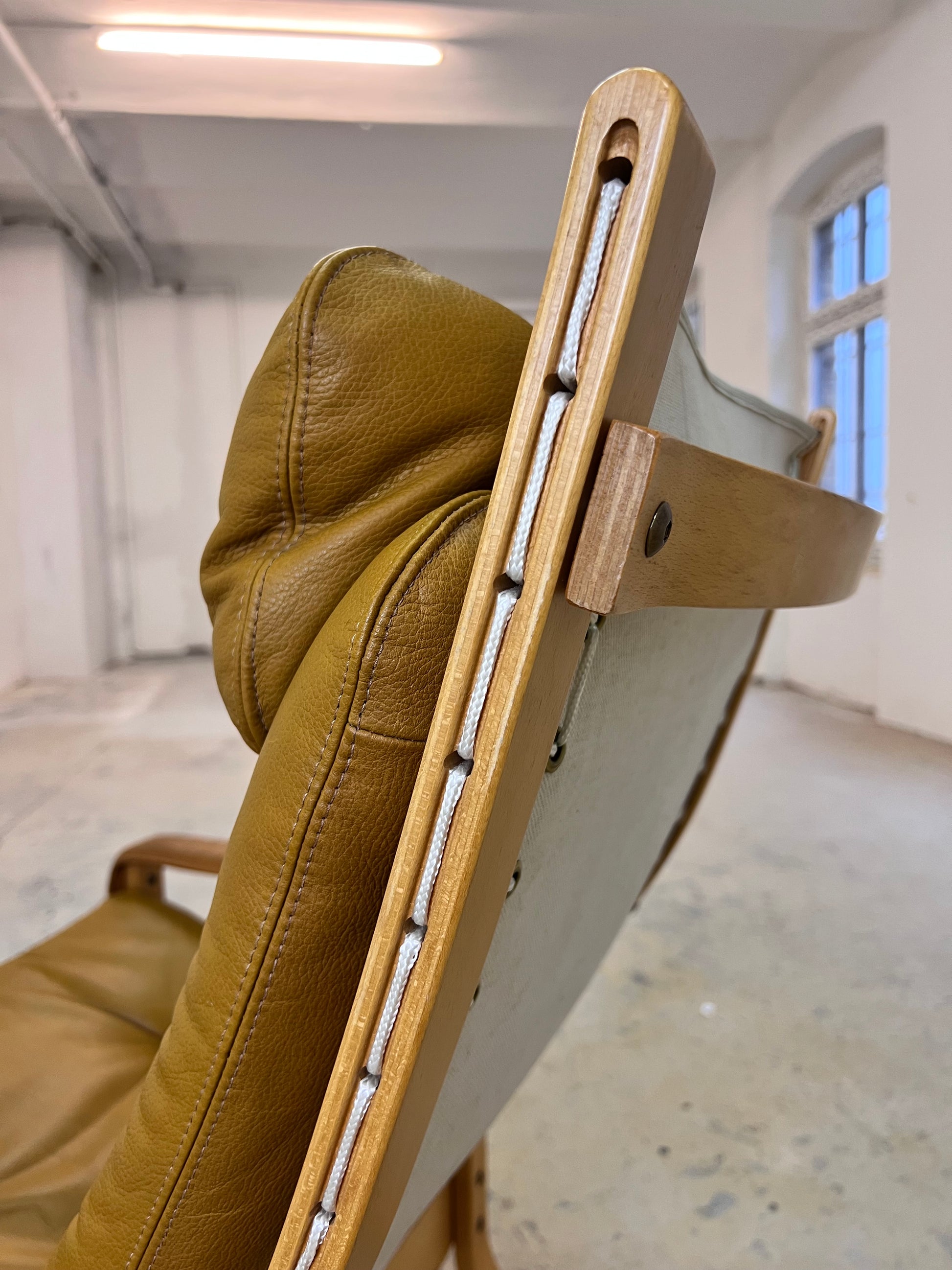 Sessel Siesta Echtleder von Ingmar Relling für Westnofa