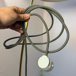Stehlampe mit Marmorfuß & original Schirm von Rupert Nikoll